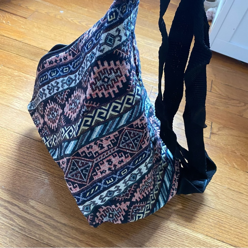 Turkish Textile Multicolor Patterned Backpack - image 1